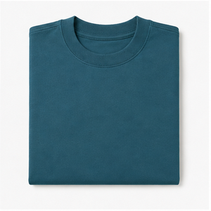 Camiseta Personalizada de Algodón Compacto Color Verde Azulado Oceánico para Hombre, Cuello Redondo, Manga Corta, Talla Extra Grande, MTS-OVR-0013 - Product Image 5