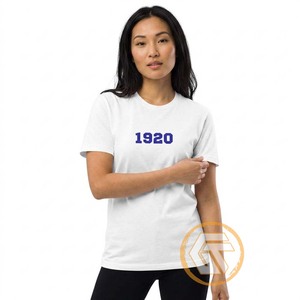 เสื้อยืดสตรี Zeta Phi Beta Sorority ของ GREEK TREASURES ผ้าเจอร์ซีย์เนื้อแน่น ปักโลโก้ สวมใส่สบาย คุณภาพสูง ระบายอากาศได้ดี ผลิตจากผ้าฝ้าย 100% - Product Image 1