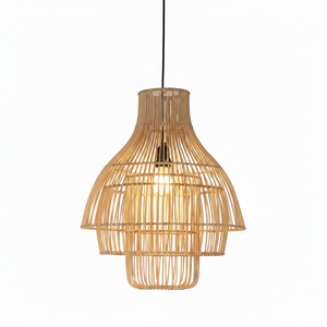 Wholesale Rattan Lampshade Natural Woven Pendant Light Shade Eco Friendly Home Decor <b>Lighting</b> Custom Vietnam Handicraft Lamp - Product Image 1