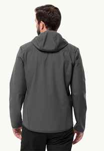 Chaqueta de Forro Polar Gris para Hombre, Cuello Alto, Cierre de Cremallera, Color Sólido Informal, Prenda Exterior con Capucha de Poliéster, Corte Regular - Product Image 4