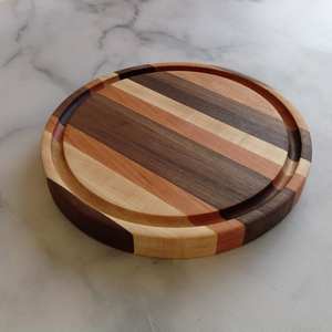 Natural Wooden <b>Pizza</b> Plate with Steak Groove | Eco Friendly Serving Board - Product Image 4