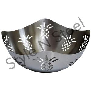 Panier à légumes en fil de fer Porte-collations Panier à fruits en fer 4 coupes Design Panier à fruits en acier inoxydable Comptoir de cuisine pour fruits - Product Image 5