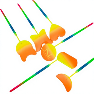 Miroir à cils à une face, miroir coloré arc-en-ciel avec poignée orange et jaune, pour 6 formes différentes - Product Image 3
