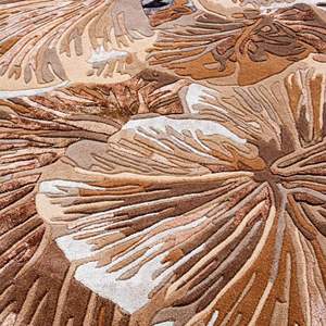 Alfombra Moderna de Lana Azul Estilo Persa, Anudada a Mano, con Patrón Floral de Pelo Cortado, Ecológica, Lavable, Antideslizante para Comodidad en la Cocina - Product Image 3