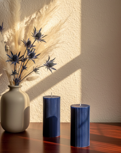 Bougie Pilier Côtelée Faite à la Main en Cire de Soja Écologique et Paraffine, Décoration de Noël pour la Maison avec Senteur Personnalisée, Commande en Gros - Product Image 3