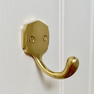 Handcrafted Brass Wall Coat <b>Hook</b> for Bedroom <b>Bathroom</b> Entryway Hanging Utility with Elegant Storage Organization - Product Image 6