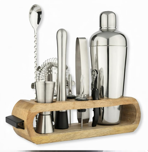 Ensemble complet de bar en acier inoxydable avec seau à glace – Kit shaker à cocktails et ouvre-bouteille - Product Image 1