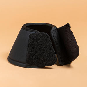 Horse Bell Boots Made of PU Leather Inside Neoprene Lining Fleece Bell Boots - Product Image 3