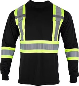 T-shirt de sécurité haute visibilité à manches longues pour hommes, classe 2 ANSI, bande réfléchissante, imperméable, LED Flash - Industries du cuir - Product Image 2