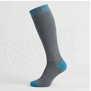 North Approach <b>Knee</b> <b>High</b> Running <b>Socks</b> Gray Blue Breathable Knitted for Adults Summer Sport Use - Product Image 3