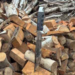 Couteau de chasse à lame fixe Product Palace LLC, couteau à dépecer en acier à haute teneur en carbone avec manche en bois, couteaux de chasse, cadeau pour lui - Product Image 3