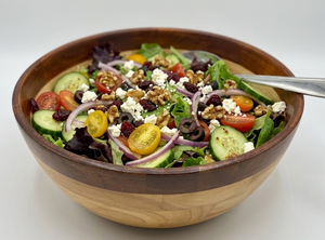 Handcrafted <b>Large</b> Natural Wooden Salad <b>Bowl</b> with Dark Rim <b>Large</b> Serving <b>Bowl</b> for Kitchen, Dining & Home Decor Made in Vietnam - Product Image 6