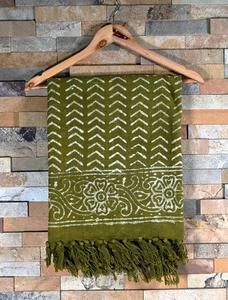 Manta de Algodón Orgánico Estampada a Mano para Cama, Sofá y Decoración de Sala de Estar - Textil Ecológico para el Hogar para Todas las Estaciones - Product Image 4