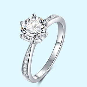 Premium Quality Moissanite <b>Diamond</b> <b>Ring</b> For Women Elegant Wedding Proposal Jewelry Accessory Available For Sale - Product Image 3