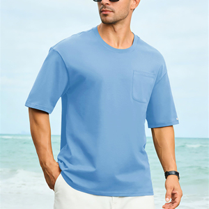 เสื้อยืดคอโอเวอร์ไซส์ทรงหลวม แขนสั้น คุณภาพพรีเมียม สั่งทำได้ ขายส่งเสื้อยืดแบบดรอปโชว์เดอร์ สไตล์ลำลอง - Product Image 3