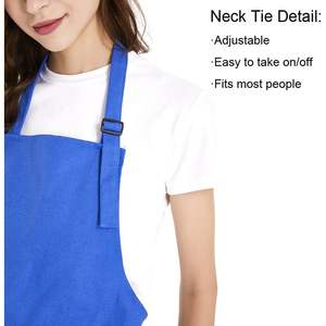 2025 Unisex <b>Leather</b> Bib <b>Apron</b> Adjustable Chef Cooking Waist Garden Waist with Pockets Cotton Canvas Material for Food Industry - Product Image 3