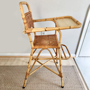 Silla de alimentación para niños pequeños con múltiples alturas, silla alta de ratán para bebés a precio económico, silla alta para niños en venta - Product Image 1