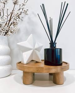 Plateau de service rond surélevé en bois de chêne, écologique et biodégradable, avec pieds cylindriques, pour hôtels et restaurants, logo personnalisé OEM, Vietnam - Product Image 5
