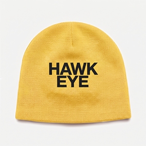 Bonnet en tricot unisexe jaune HAWK EYE avec lettres brodées, style streetwear, pour l'hiver - Product Image 6