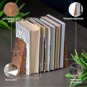 Sujetalibros de Madera de Abedul Hechos a Mano con Diseño Tallado - Decoración para el Hogar al por Mayor - Product Image 3