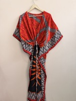 Nouvelle Arrivée Lot en Gros Robe Kaftan en Soie Longue Kaftan en Soie Recyclée Robe de Plage d'Été pour Femme