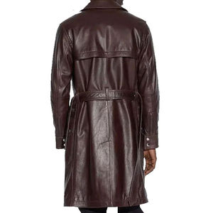 <b>Top</b> Selling Mens Leather <b>Coat</b> Long Trench Winter <b>Coat</b> 2026 Slim Fit Casual Style Side Pockets Custom Made High Quality Mens <b>Coat</b> - Product Image 4