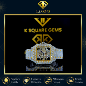 Nouvelle montre automatique à quartz en acier inoxydable avec bracelet carré, résistante à l'eau, analogique, de luxe, avec diamants en moissanite, pour unisexe - Product Image 6