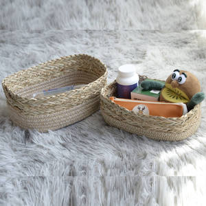 Best Choice Customizable Square Seagrass Basket Natural Handles Vietnam Origin ODM/OEM Storage Baskets from Vietnam - Product Image 6