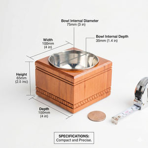 Handmade Sandalwood Incense Burner With Metal Insert Aromatic Wood Holder For Home <b>Decor</b> All Season Use Religious Use Home <b>decor</b> - Product Image 4