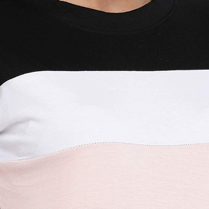 เสื้อยืดแขนยาวผู้หญิงแบบคัลเลอร์บล็อก คอกลม รับผลิตแบบ OEM แบรนด์ส่วนตัว เสื้อยืดออกกำลังกาย ทรงปกติ เสื้อยืดวิ่ง - Product Image 6