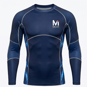 Camiseta de Compresión Titan Shield de Manga Larga para Hombre, para Gimnasio, Entrenamiento, Rendimiento Táctico, Transpirable, de Secado Rápido, Ecológica, MALUZA - Product Image 1