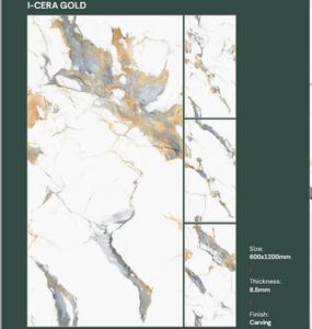 Carreaux de porcelaine pour mur de fond, chambre et salle à manger, 600x1200mm, carreaux de luxe ultra brillants, lumière douce, antidérapants, pour sols intérieurs - Product Image 2