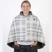 Plaid chauffant 2-en-1 personnalisable et lavable avec batterie rechargeable 5V et température réglable pour la maison et le bureau
