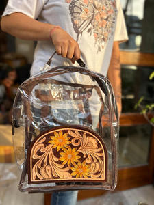 Mochilas escolares, mochila de hombro de viaje negra bonita, mochilas transparentes de Pvc para estudiantes, niños y niñas - Product Image 3