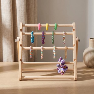 4 Tier <b>Wooden</b> Bangles Bracelets Watch Organizer Stand For Vanity <b>Table</b> Decoration And Organization Wholesale From India - Product Image 3