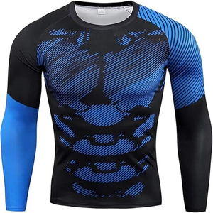 Combinaison de protection respirante à séchage rapide en spandex/polyester avec logo personnalisé imprimé par sublimation pour la gym, le surf, la plongée, le MMA, le BJJ, unisexe - Product Image 4