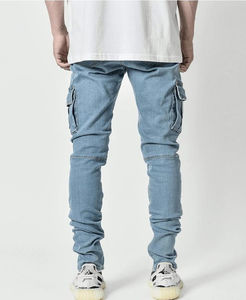 GENERSA SPORTS Jeans Droits Homme Légers de Haute Qualité Style Hip Hop Automne Tissu Corduroy Extensible Délavé aux Enzymes 100% - Product Image 3