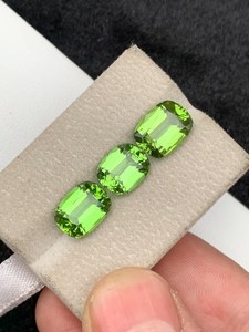 Piedras preciosas facetadas de peridoto verde natural, piedras sueltas para la fabricación de joyas, anillos, colgantes, collares, cristales - Product Image 1