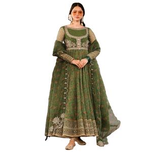 Salwar Kameez Robe du Pakistan et de l'Inde par WS INTERNATIONAL Hot robe pakistanaise Costume ethnique en soie Vente chaude Robe Anarkali - Product Image 1