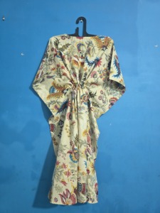 New Floral Cotton Casual <b>Kaftan</b> Dress ODM Eco-Friendly Beach Cover-Up Festival Bohemian <b>Summer</b> for Women - Product Image 5