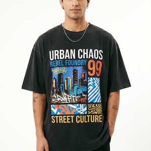 T-shirt décontracté en coton tricoté blanc surdimensionné à col rond et manches courtes pour homme, anti-boulochage, finition lavée, design vierge, 4XL, 320g - Product Image 4