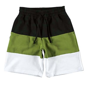 Pantaloncini da uomo color block a vita media con coulisse, casual, traspiranti, a pannelli, in felpa, verde, <span class=keywords><strong>nero</strong></span>, <span class=keywords><strong>bianco</strong></span> - Product Image 5