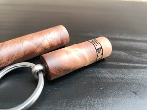 Handmade Walnut Keychain: Rustic Wooden <b>Key</b> <b>Ring</b> - Product Image 5