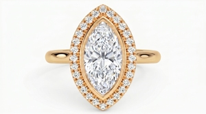 Anillo de Compromiso con Diamante Corte Marquesa para Mujer, Diamante Clásico Cultivado en Laboratorio - Product Image 3