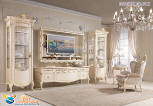 DST Export หน่วยผนังทีวีที่ทันสมัยสำหรับห้องนั่งเล่นหน่วยออกแบบผนังหรูหราสำหรับห้องทีวีห้องทีวีที่ทันสมัยตู้โชว์ชุดเฟอร์นิเจอร์ - Product Image 2