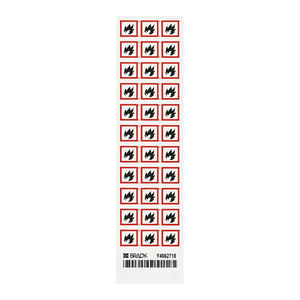 Étiquettes autocollantes inflammables Brady Durable GHS pour l'identification des produits chimiques en laboratoire - Product Image 1