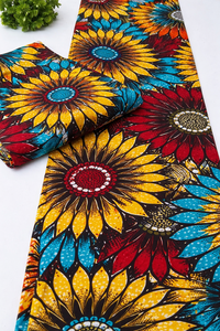 Top-Quality Custom African Wax Print 100% Cotton Tie Fabric for Garment Manufacturing Logo Personalization Togo OEM Textile - Product Image 4