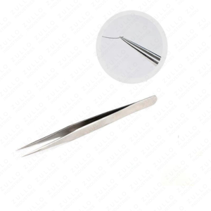 Juego de Pinzas para Pestañas de Acero Inoxidable Plateado, 2 Piezas, Forma S e I, Punta Puntiaguda, Marca Privada, Herramientas de Aislamiento de Pestañas - Product Image 4