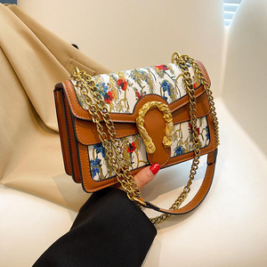 Sac à main de luxe pour femme en similicuir PU avec rabat et chaîne, vente en gros d'usine - Product Image 3