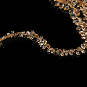 Citrine Faceted Pear Shape Natural <b>Stone</b> Beads Golden Topaz for Jewelry Making - Product Image 3